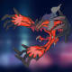 Pokémon Yveltal on Dark background.
